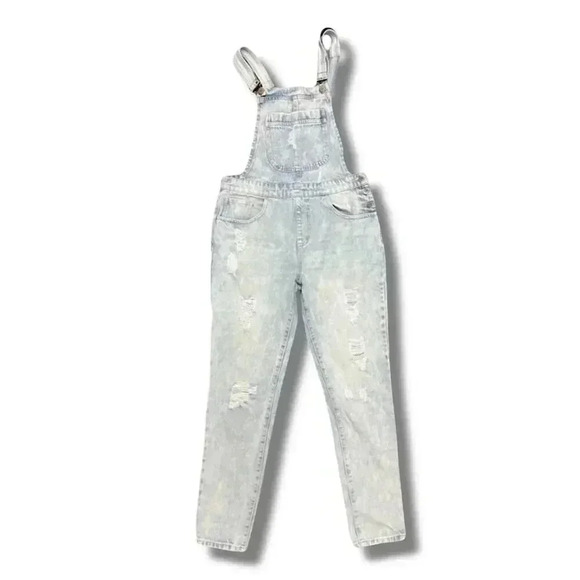 Forever 21 Denim - Forever 21 Women's Distressed Denim Overalls Blue Size 24